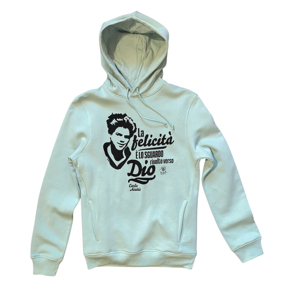 FELPA “LA FELICITA' E' LO SGUARDO VERSO DIO” – Carlo Acutis