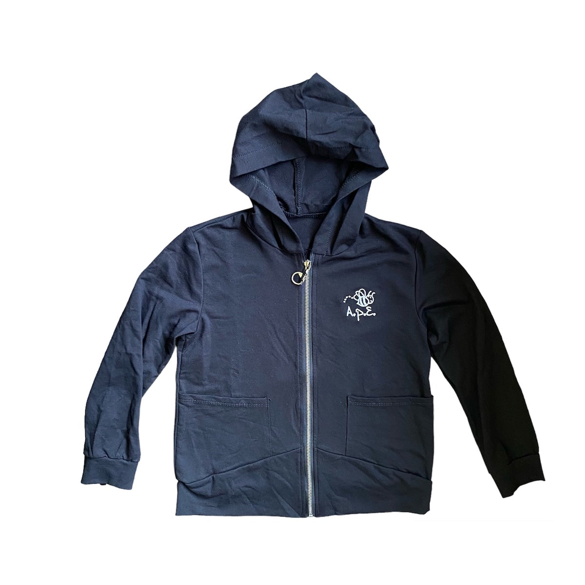 FELPA BAMBINO CAPPUCCIO ZIP "LOGO RICAMATO"