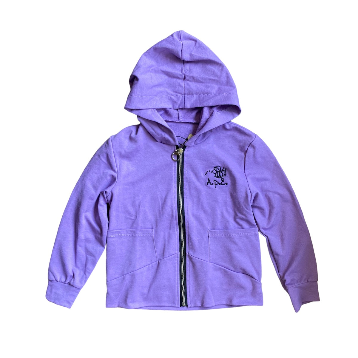 FELPA BAMBINO CAPPUCCIO ZIP "LOGO RICAMATO"