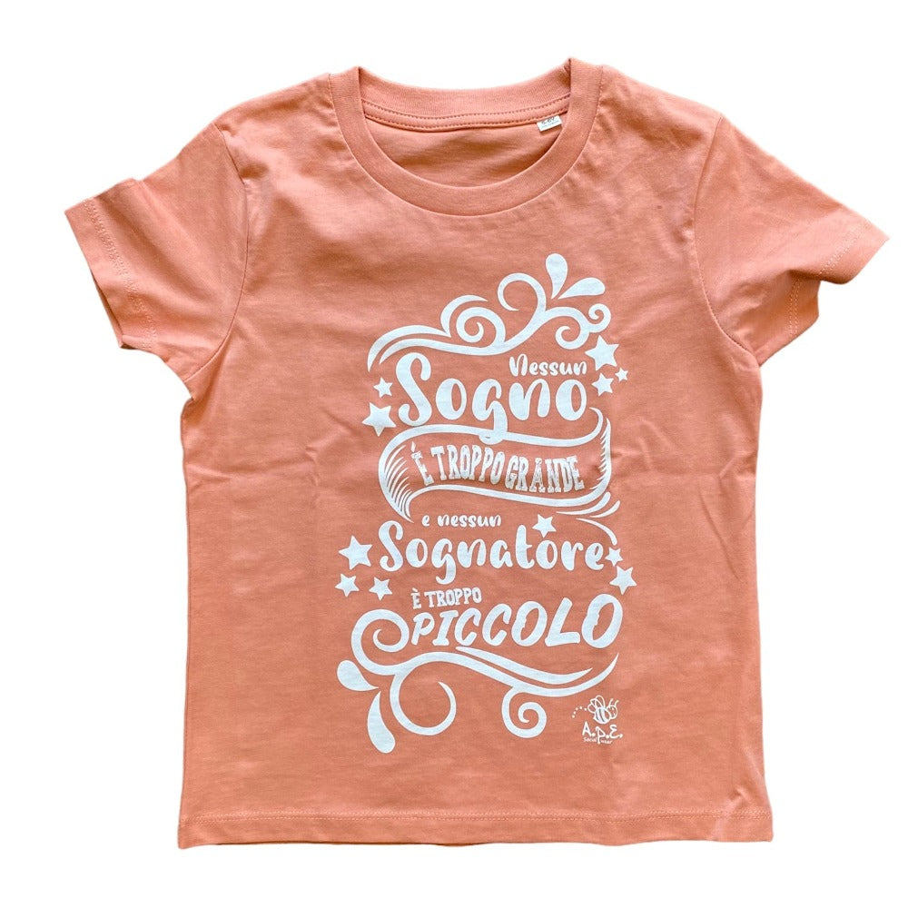 MAGLIETTA BAMBINO "NESSUN SOGNO E' TROPPO GRANDE, NESSUN SOGNATORE E' TROPPO PICCOLO"