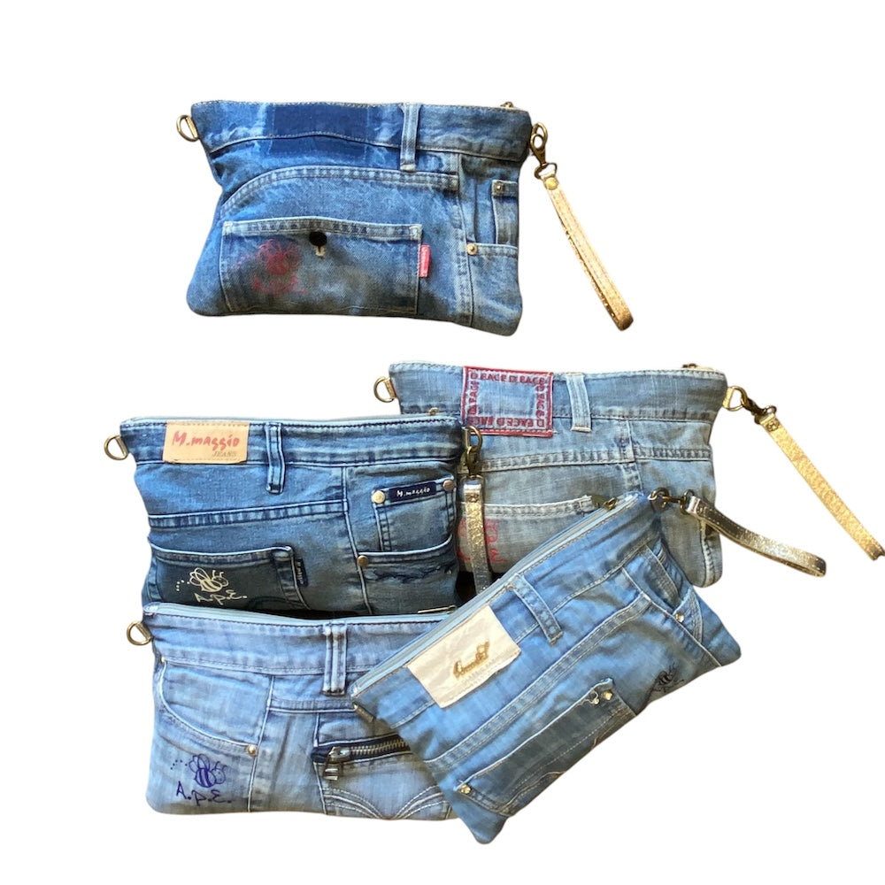 Borsa Tracolla Tutorial Per Fare Borse Di Jeans BORSETTA IN JEANS