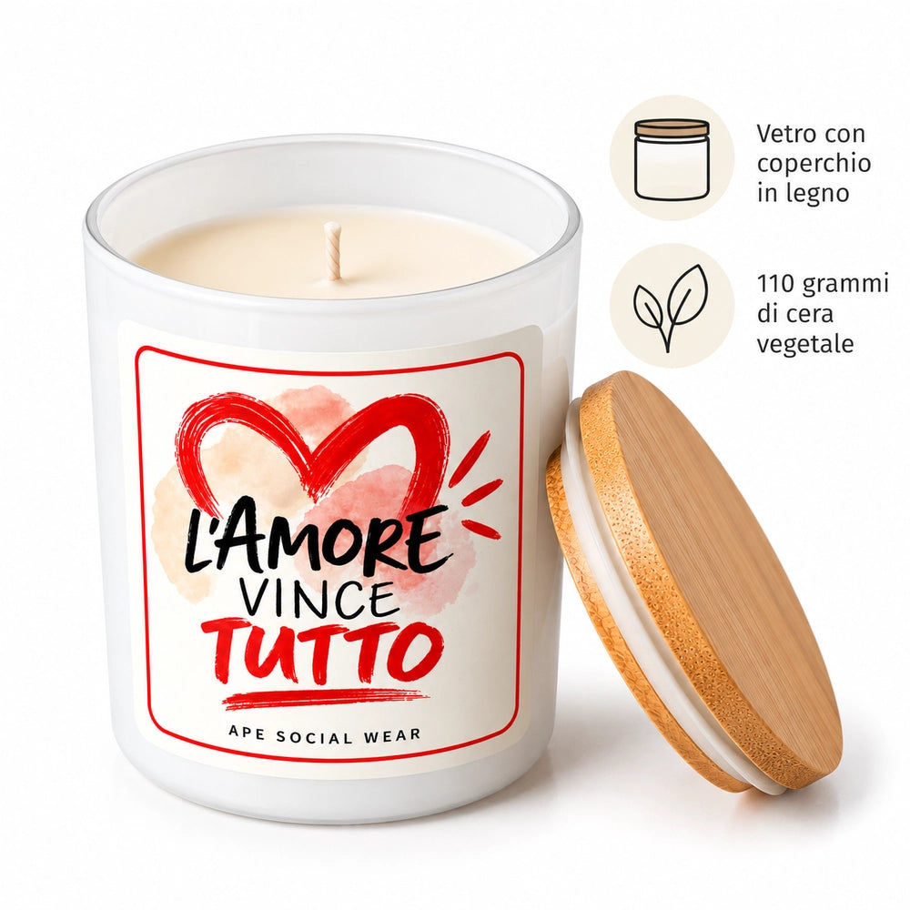 Candela profumata «L’amore vince tutto»