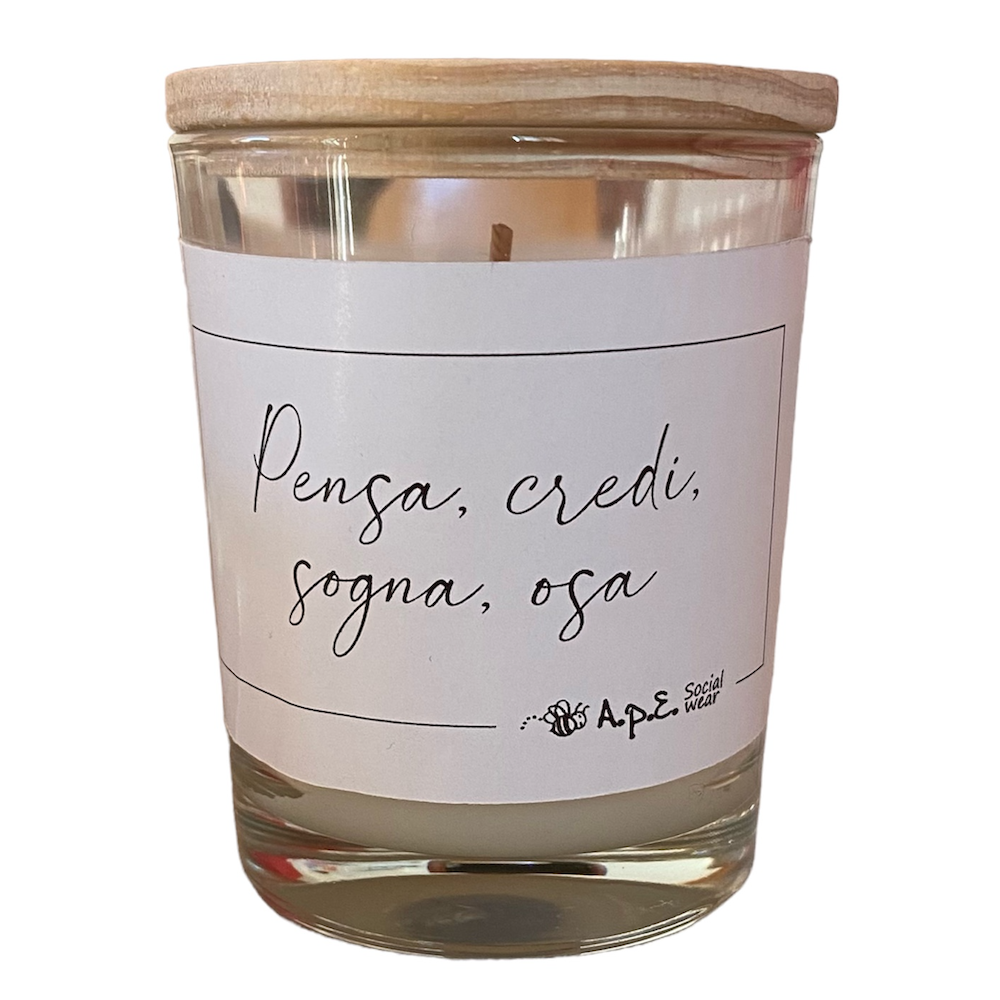 CANDELA DEL BENE CON TAPPO IN BAMBU'