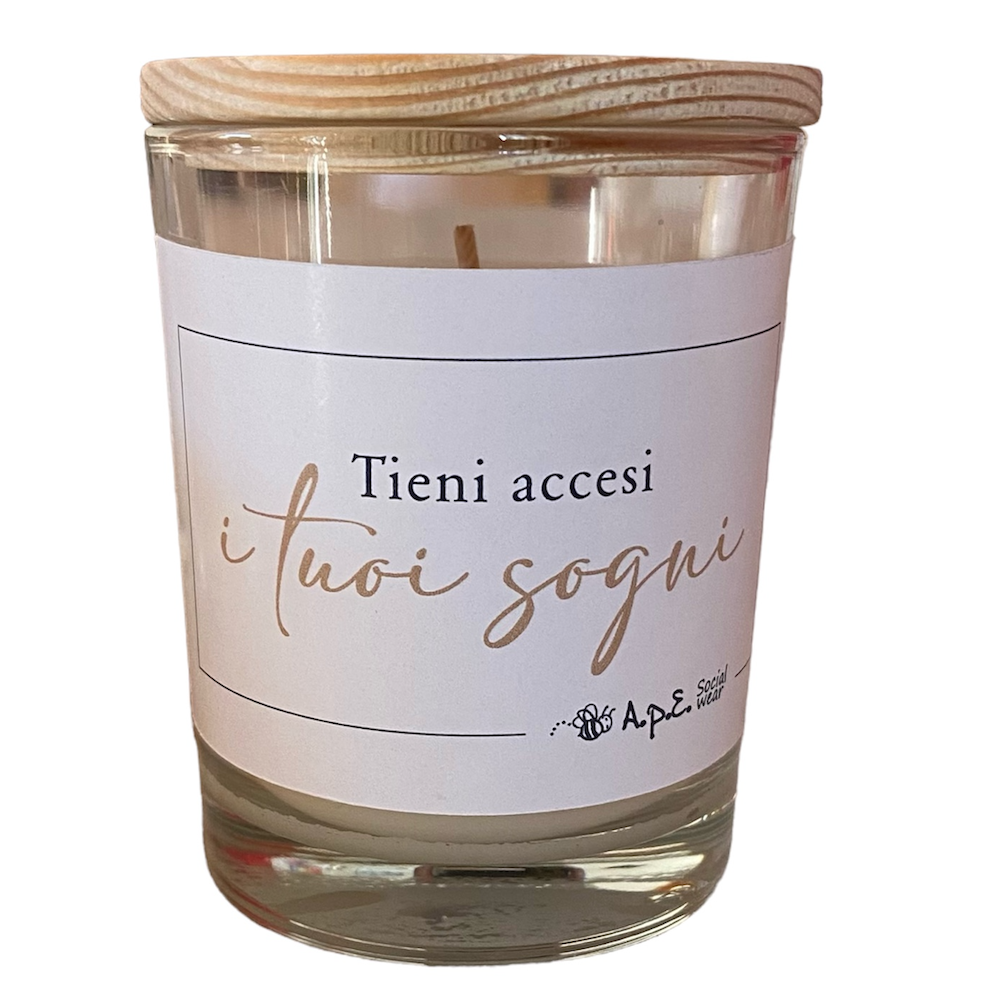 CANDELA DEL BENE CON TAPPO IN BAMBU'