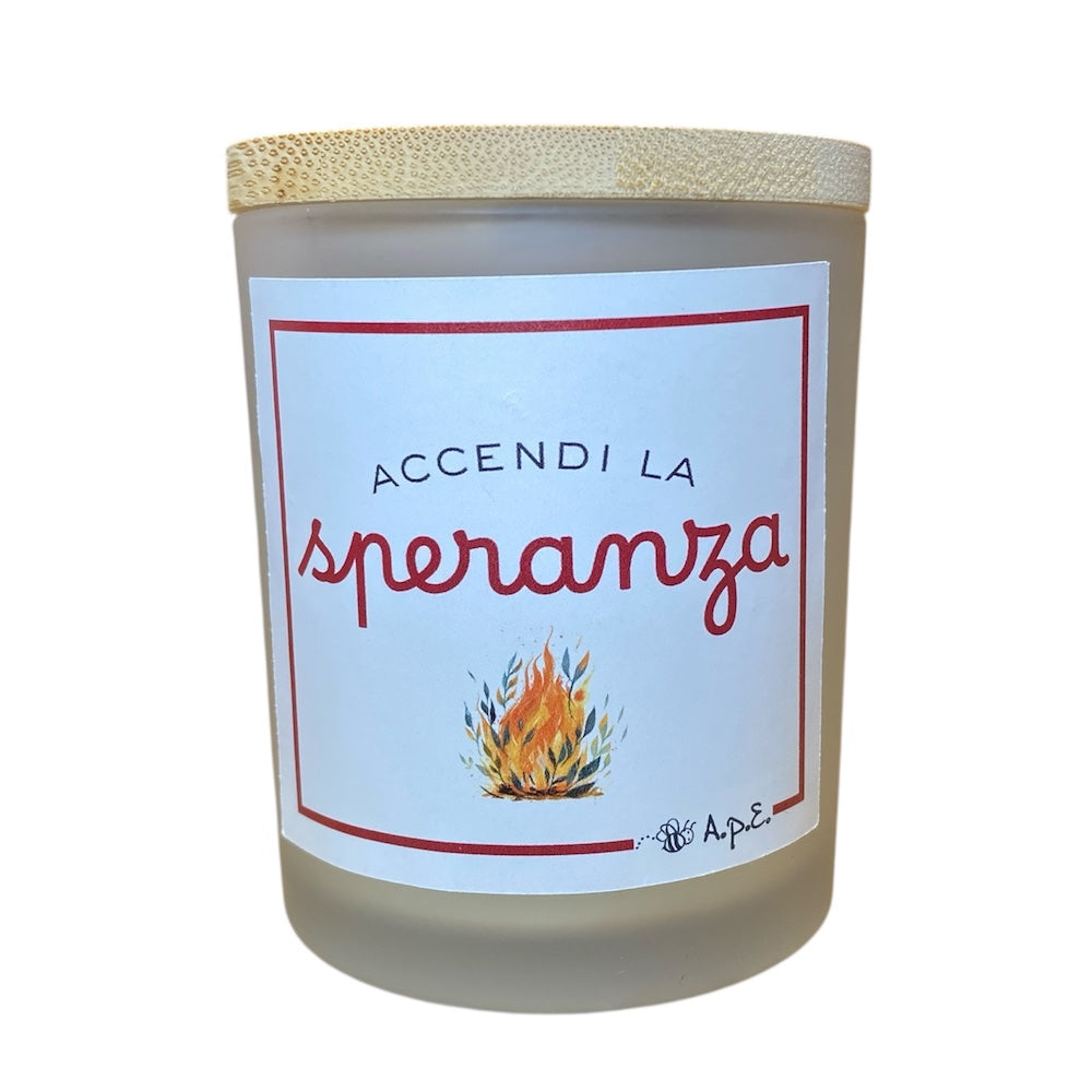 Candela Profumata Accendi La Speranza - Tappo Bambù