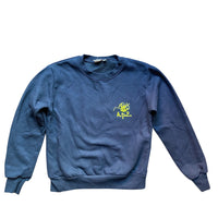 FELPA BAMBINO GIROCOLLO logo ape giallo fluo