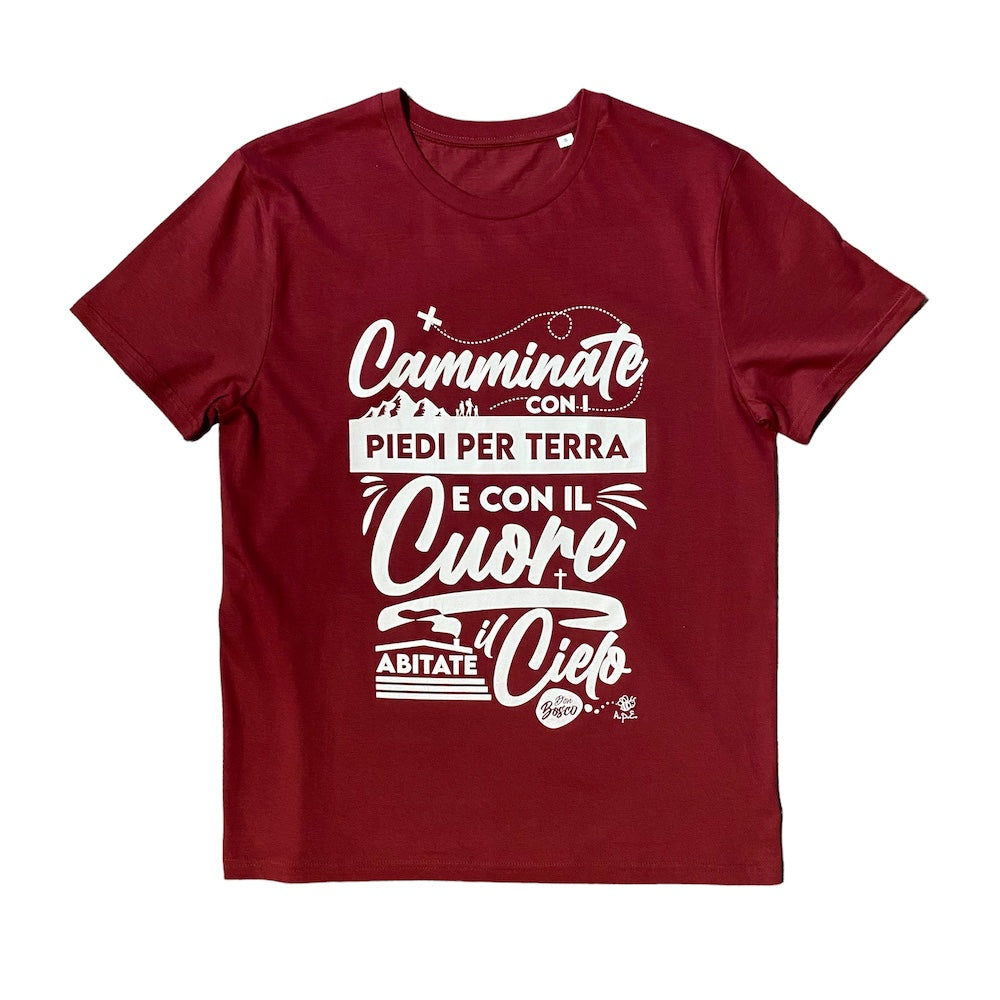 "WALK WITH YOUR FEET ON THE GROUND AND WITH YOUR HEART YOU LIVE IN THE SKY" T-SHIRT