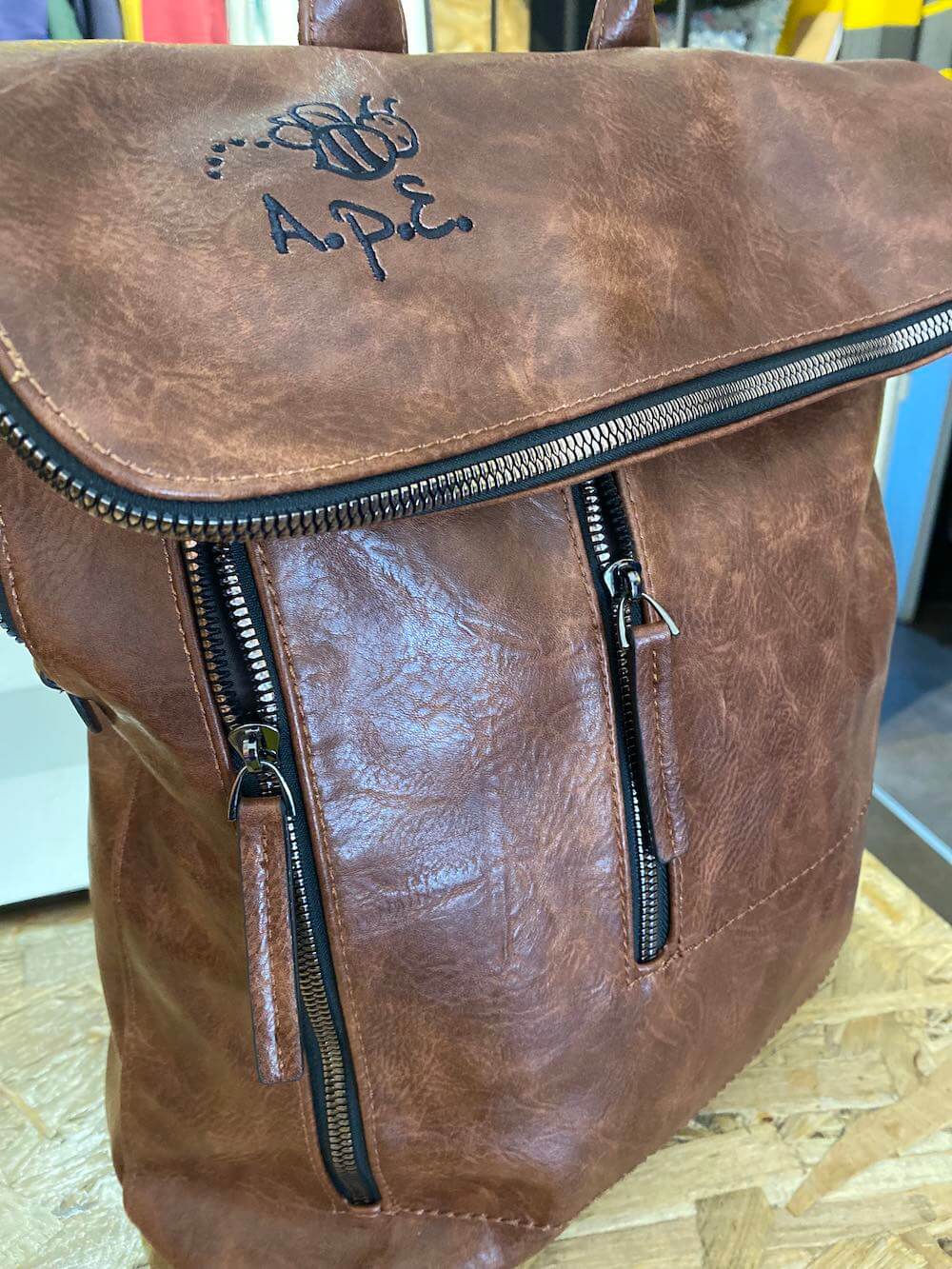 VINTAGE ECO-LEATHER BACKPACK