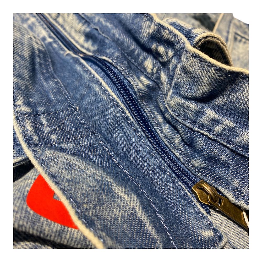 Maxi Bag in Jeans Riciclato "METTICI CUORE"