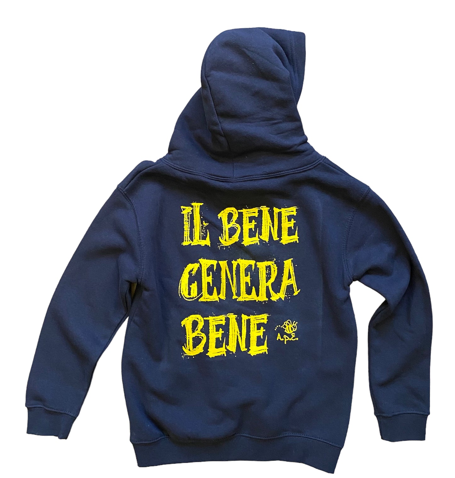 FELPA CAPPUCCIO LOGO E BENE GENERA BENE