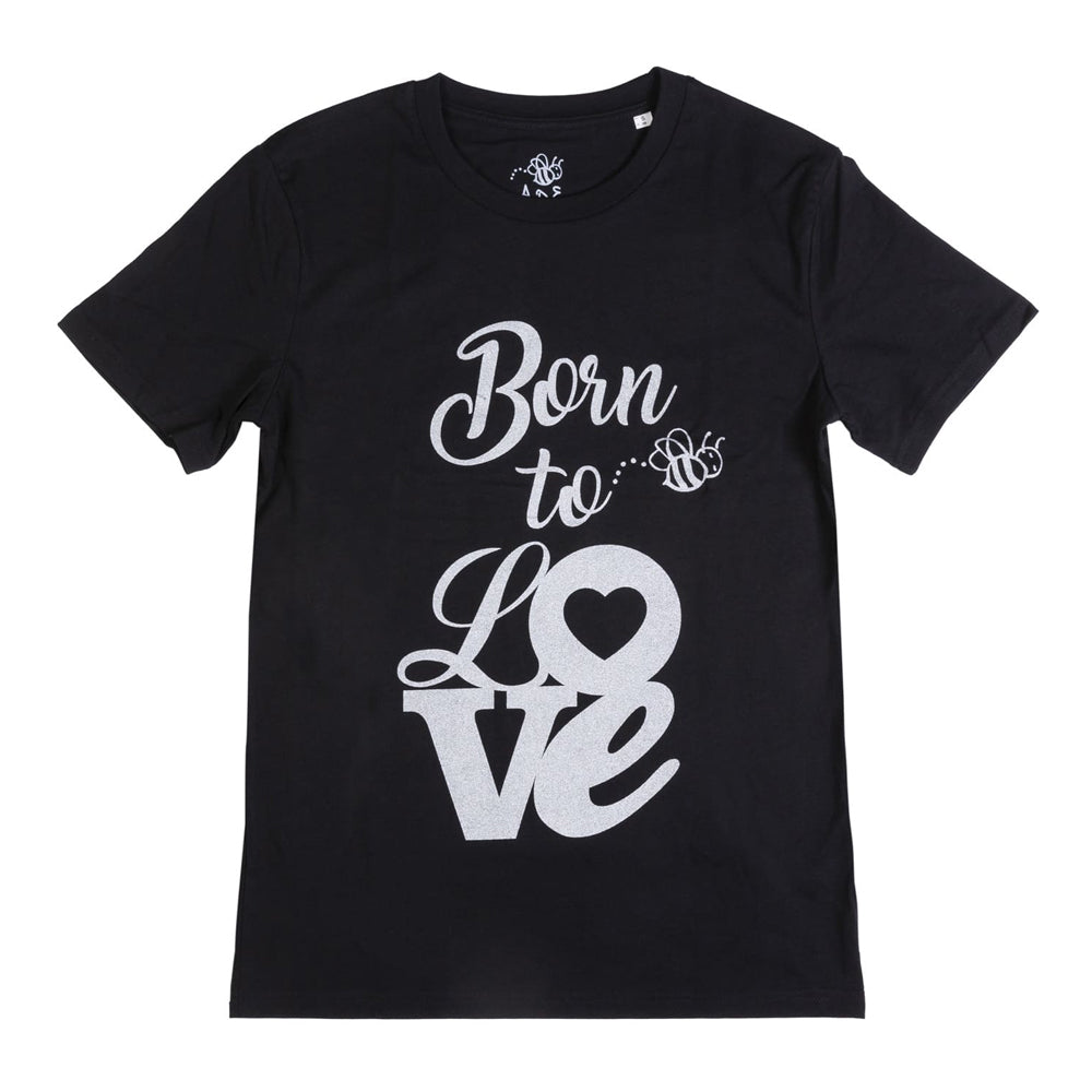 maglietta solidale born to love nera