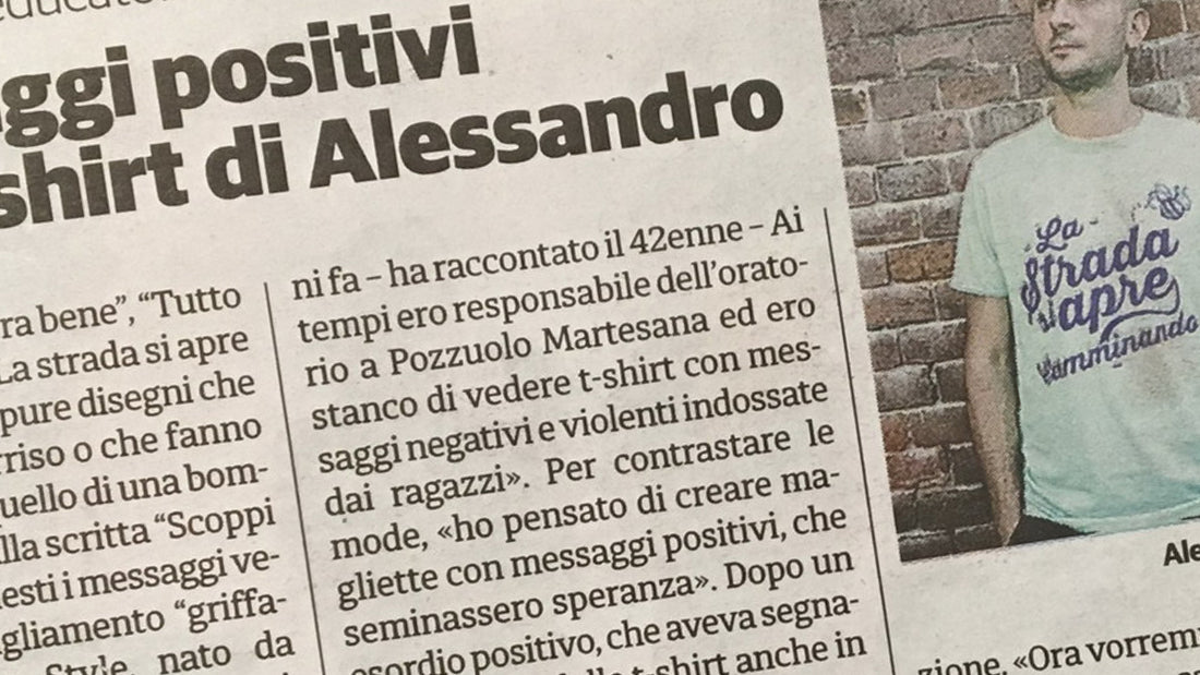 “I messaggi positivi sulle t-shirt di Alessandro” da Il Cittadino