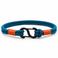 Bracciale uomo Infinito in nylon intrecciato blu