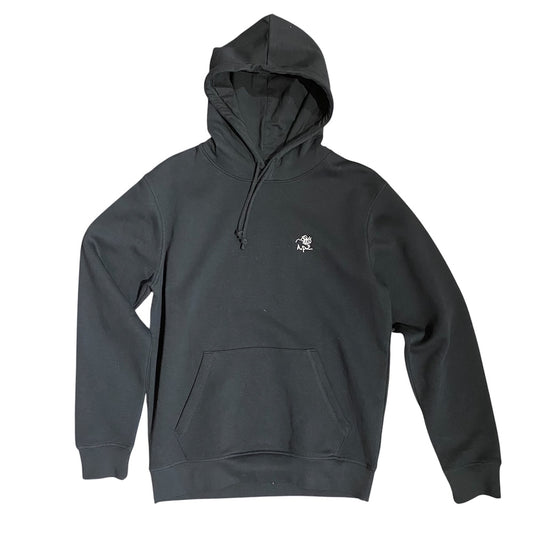 "BLACK" HOODIE with embroidered logo