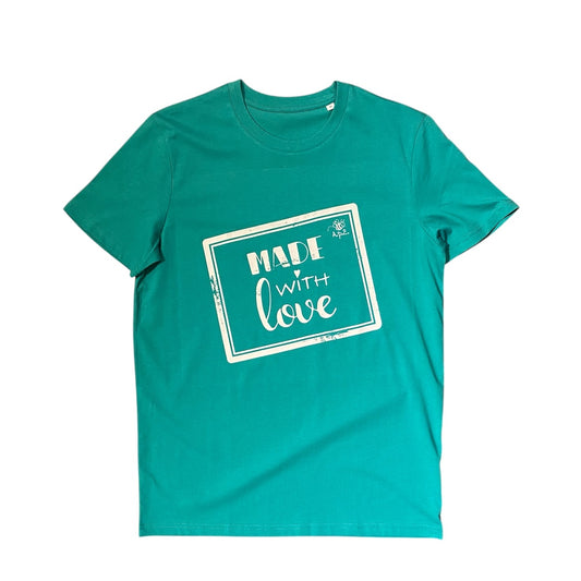 "MADE WITH LOVE" T-SHIRT green