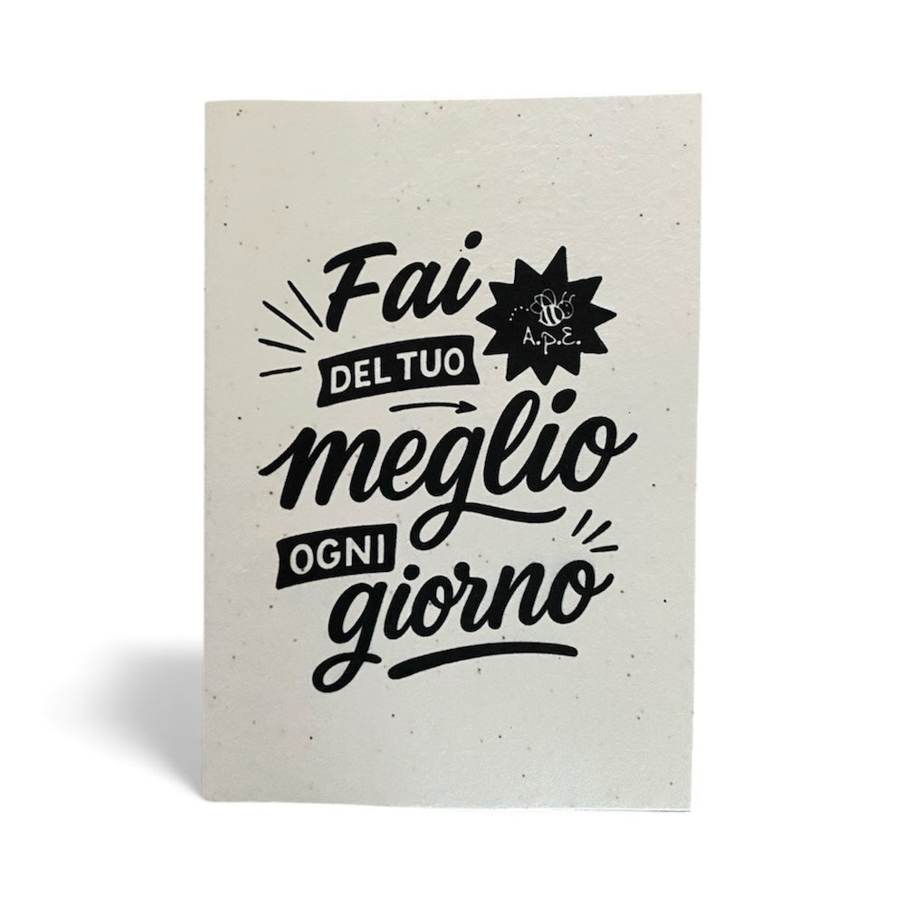 Taccuino con Semi di Erba - Fai Del Tuo Meglio Ogni Giorno