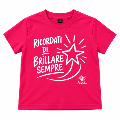 MAGLIETTA BAMBINO "RICORDATI DI BRILLARE SEMPRE"
