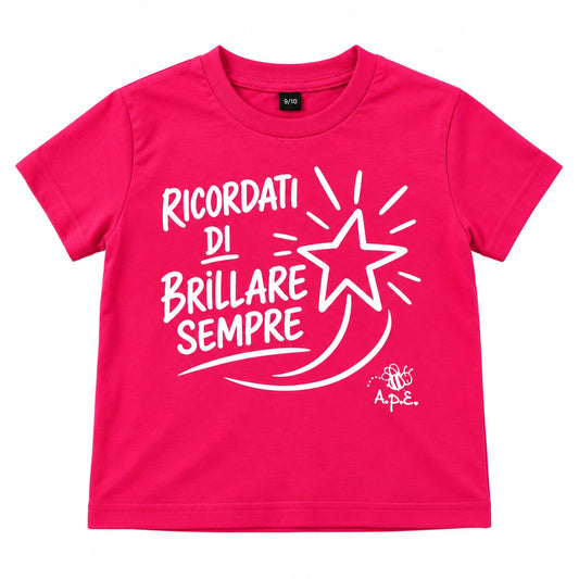 MAGLIETTA BAMBINO "RICORDATI DI BRILLARE SEMPRE"