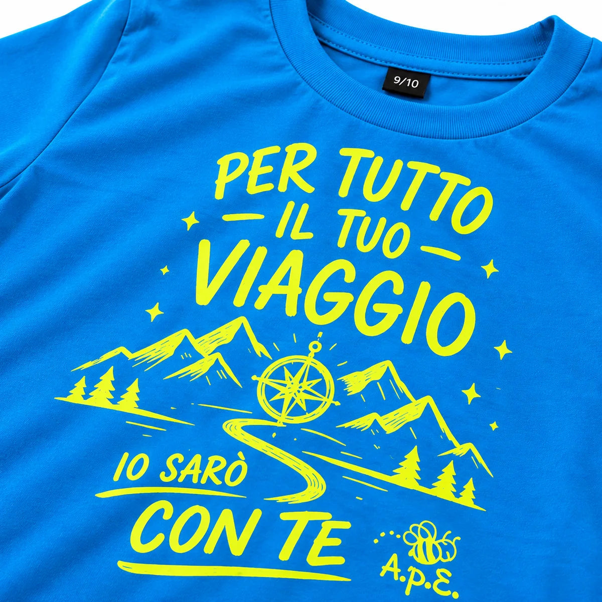 MAGLIETTA BAMBINO "PER TUTTO IL TUO VIAGGIO SARO' CON TE"