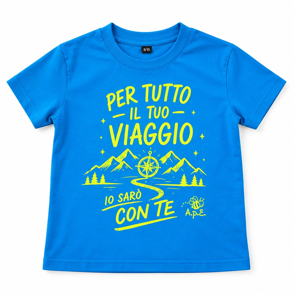 MAGLIETTA BAMBINO "PER TUTTO IL TUO VIAGGIO SARO' CON TE"