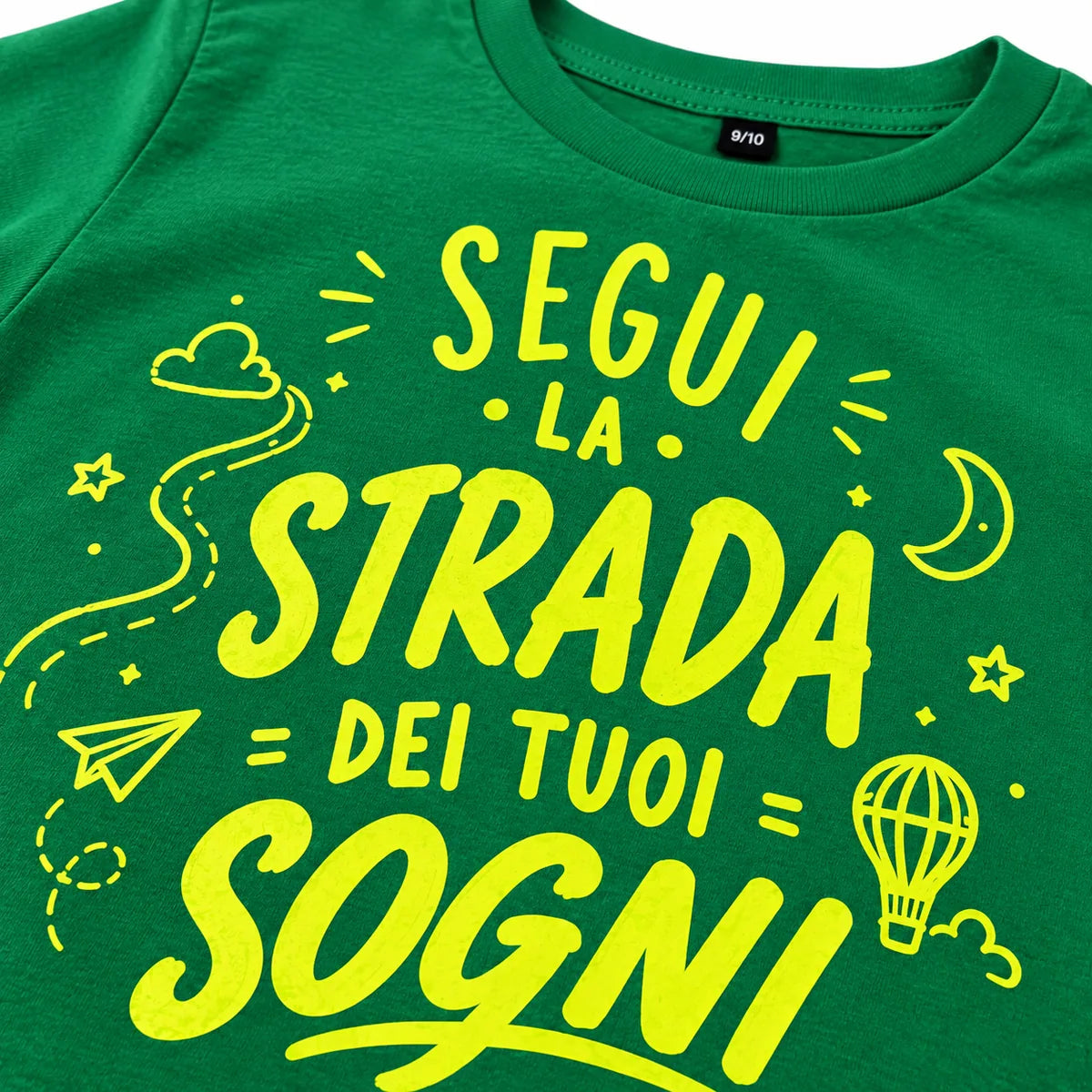 MAGLIETTA BAMBINO "SEGUI LA STRADA DEI TUOI SOGNI"