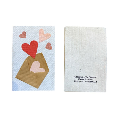 BIGLIETTO LOVE IN CARTA RICICLATA