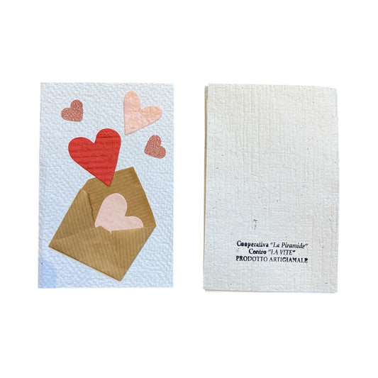 BIGLIETTO LOVE IN CARTA RICICLATA