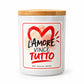 Candela profumata «L’amore vince tutto»