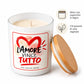 Candela profumata «L’amore vince tutto»