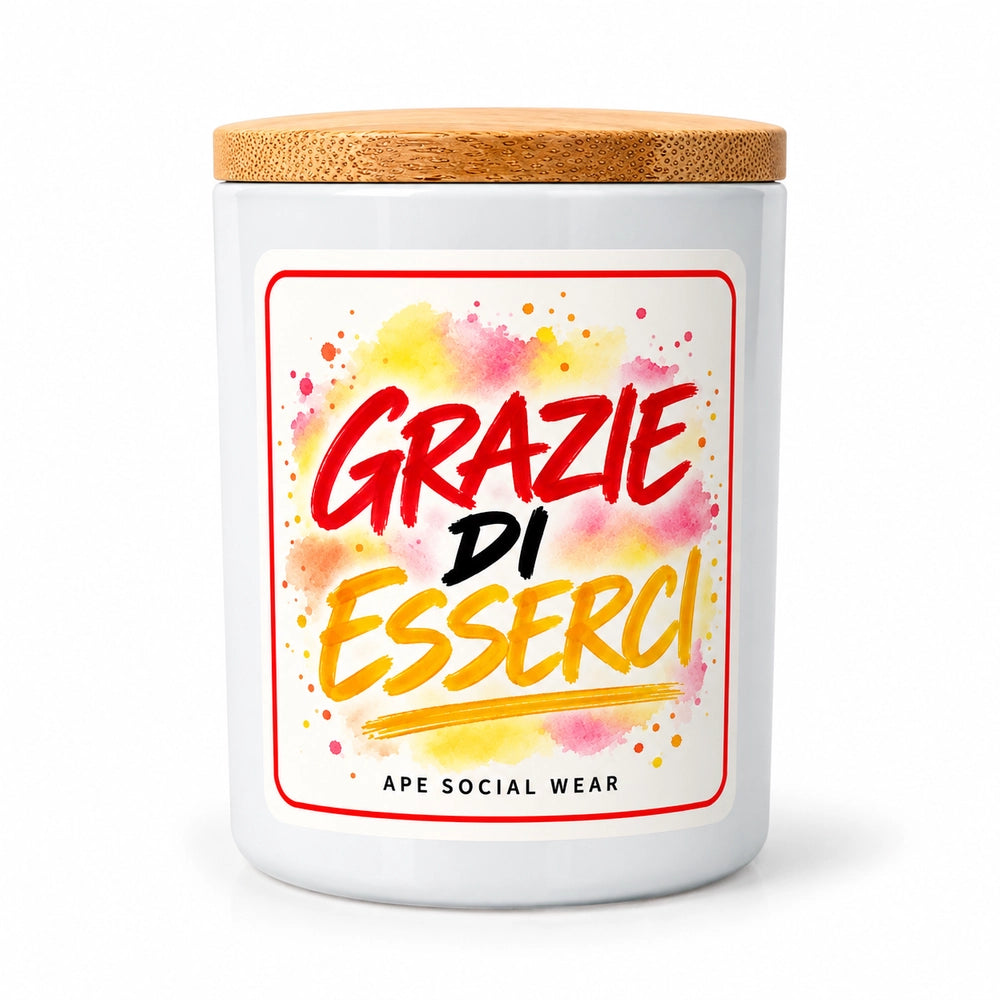Candela profumata «Grazie di esserci»