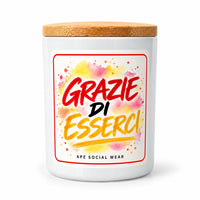 Candela profumata «Grazie di esserci»