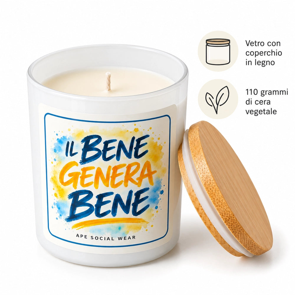 Candela profumata «Il bene genera bene»