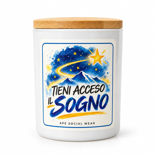 Candela profumata «Tieni acceso il sogno»