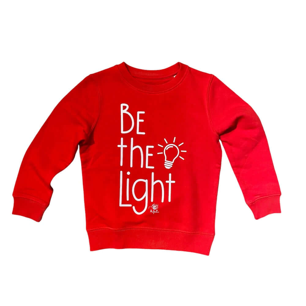 FELPA BAMBINO GIROCOLLO "BE THE LIGHT"