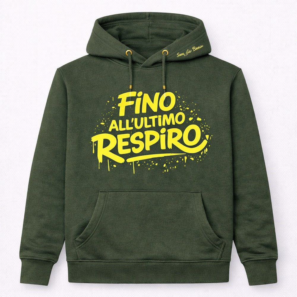 Felpa Don Bosco verde Salesiani cotone biologico produzione etica