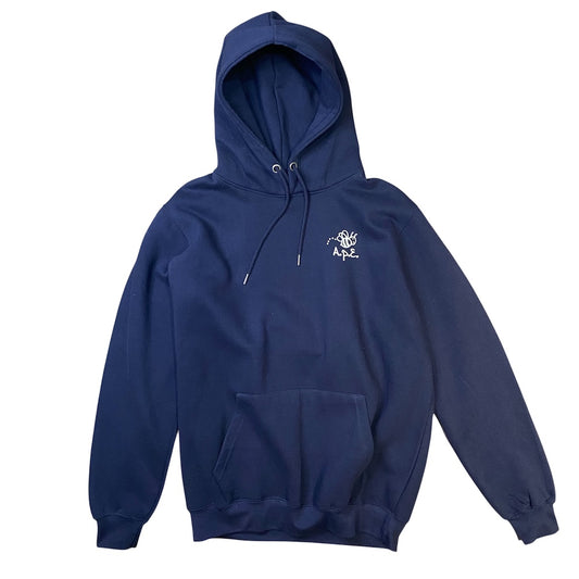 Dark blue HOODED SWEATSHIRT with POCKET