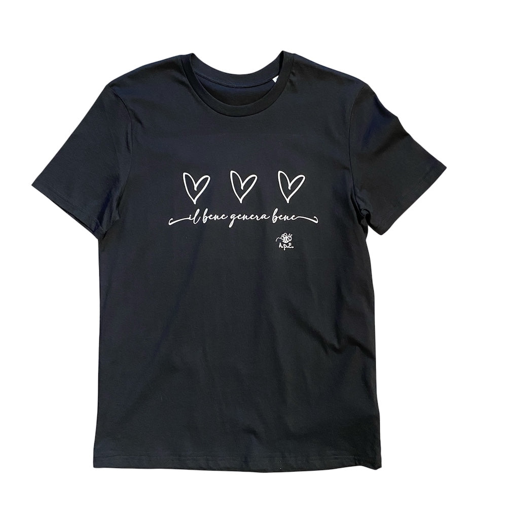 MAGLIETTA "3 CUORI - il bene genera bene"