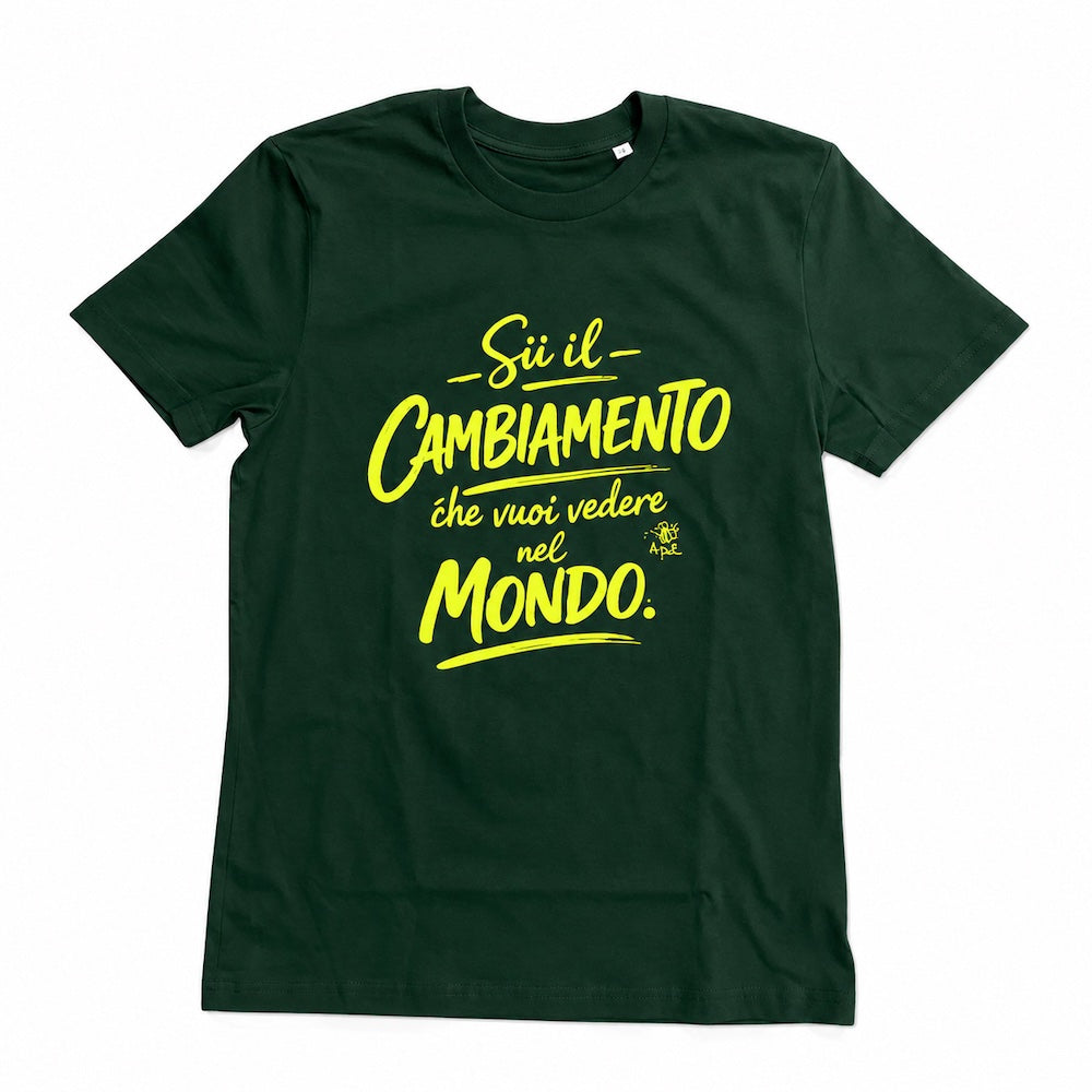 MAGLIETTA "SII TU IL CAMBIAMENTO CHE VUOI VEDERE NEL MONDO"