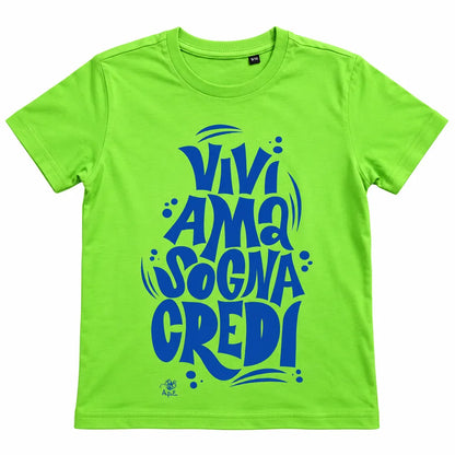 MAGLIETTA BAMBINO "VIVI AMA SOGNA CREDI"