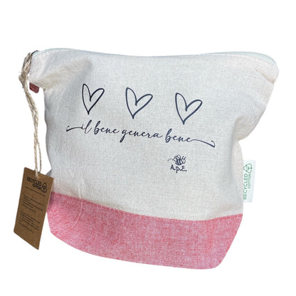 Beauty Case "Il Bene Genera Bene" in Cotone Riciclato