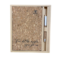 Set Quaderno e Penna in Sughero 