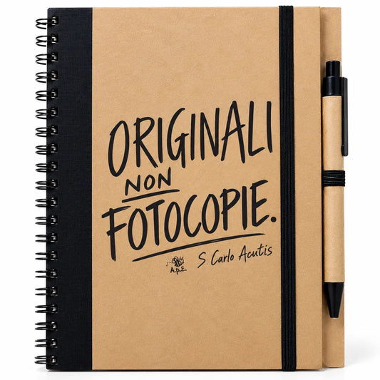 Taccuino ad anelli “Originali non fotocopie” – Carlo Acutis