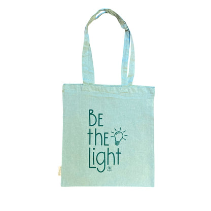 Shopper Cotone Riciclato "Be the Light" - Certificata GRS